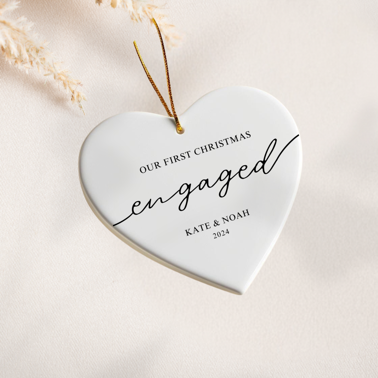 Engagement Ornament First Christmas, Personalized Christmas Keepsake, Engaged Christmas Gift 2024, Mr Mrs Wedding Gift, Couples Announcement
