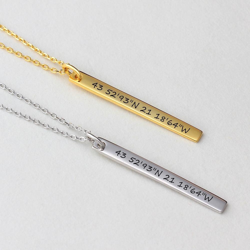 DIY Name Necklace Engraved Character 2 Color Select Necklaces & Pendants Customize Letter Personalized Gift Name Necklace