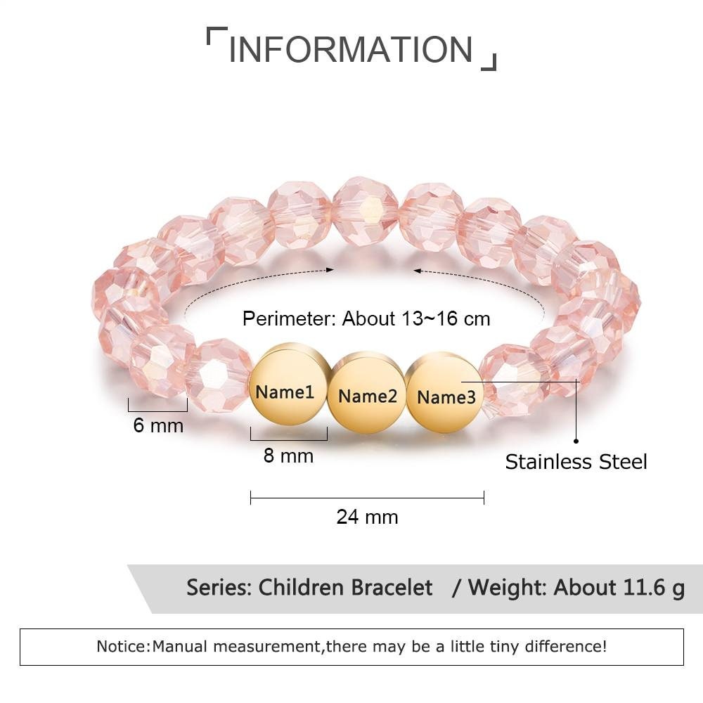Personalized Engraved Initial Bracelets for Girls Customized Letter & Name Children Bracelet Christmas Gifts for Kids Customized Bracelets