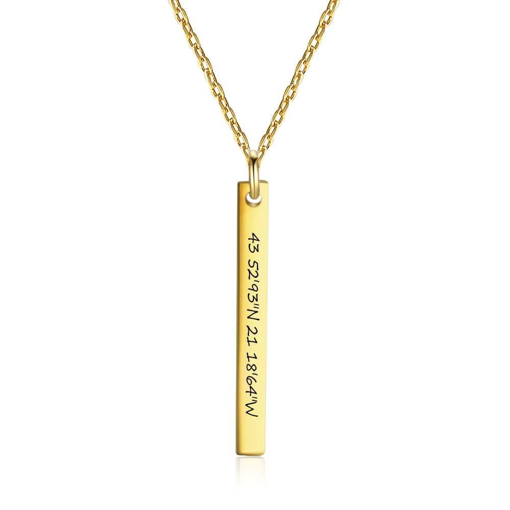DIY Name Necklace Engraved Character 2 Color Select Necklaces & Pendants Customize Letter Personalized Gift Name Necklace