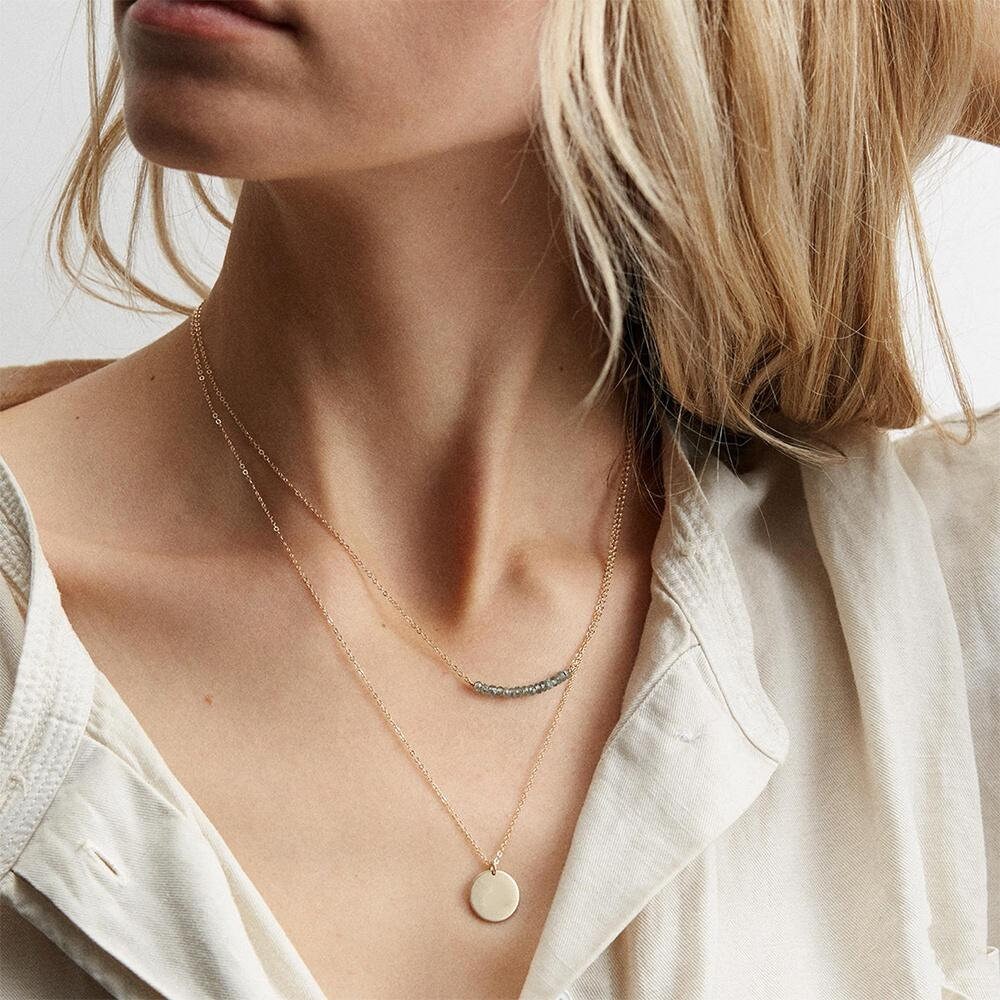 Crystal Necklace, Layered Necklace, Necklace Set, Necklace for Women, Fine Necklace, Trendy Jewelry, Gold Necklace, Silver Necklace, Silver