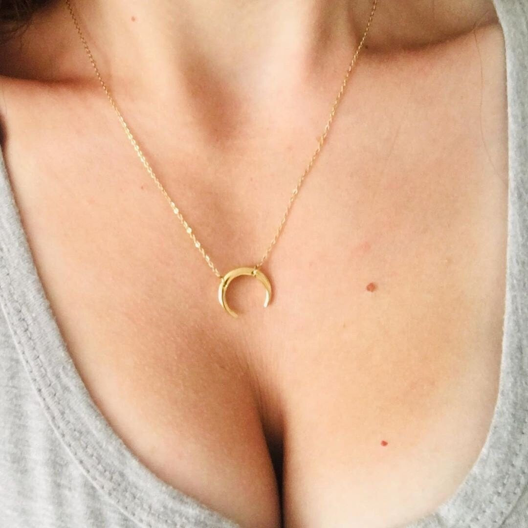 Moon Pendant Moon Layer Chain, Layered Necklace, Necklace for Women, Dainty Necklace, Trendy Jewelry, Gold Necklace, Silver Necklace,