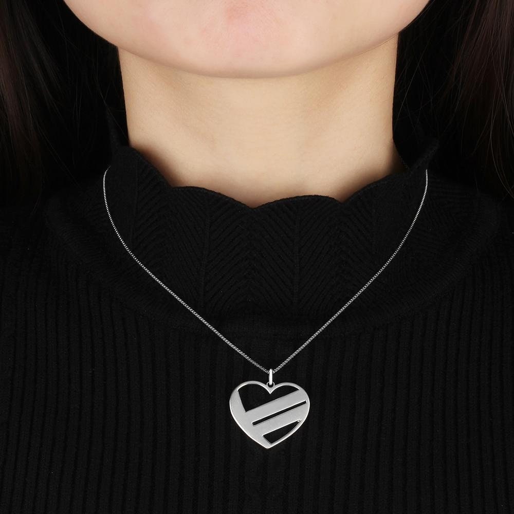 Personalized 2 Name Heart Pendant Necklace Sterling Silver Necklaces & Pendants Gifts for Her Customized Necklaces