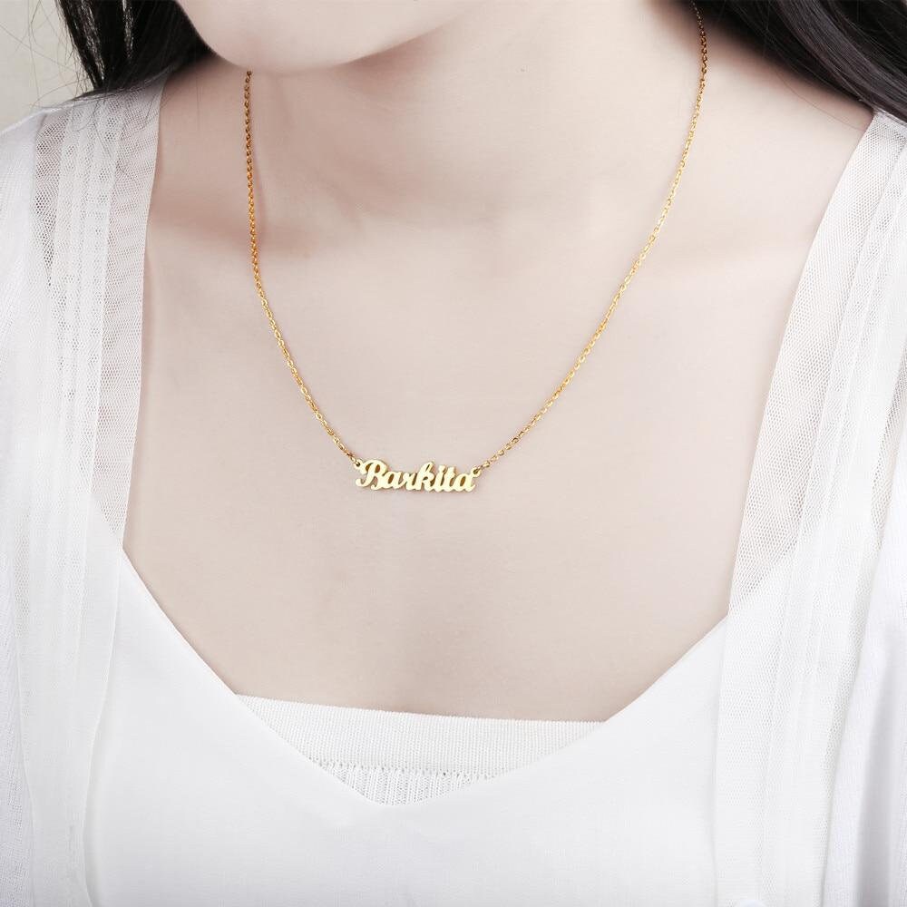 Customized Name Necklaces Gold Stainless Steel Personalized Custom Necklaces Custom Name Necklace Personalized Name Pendants Customized