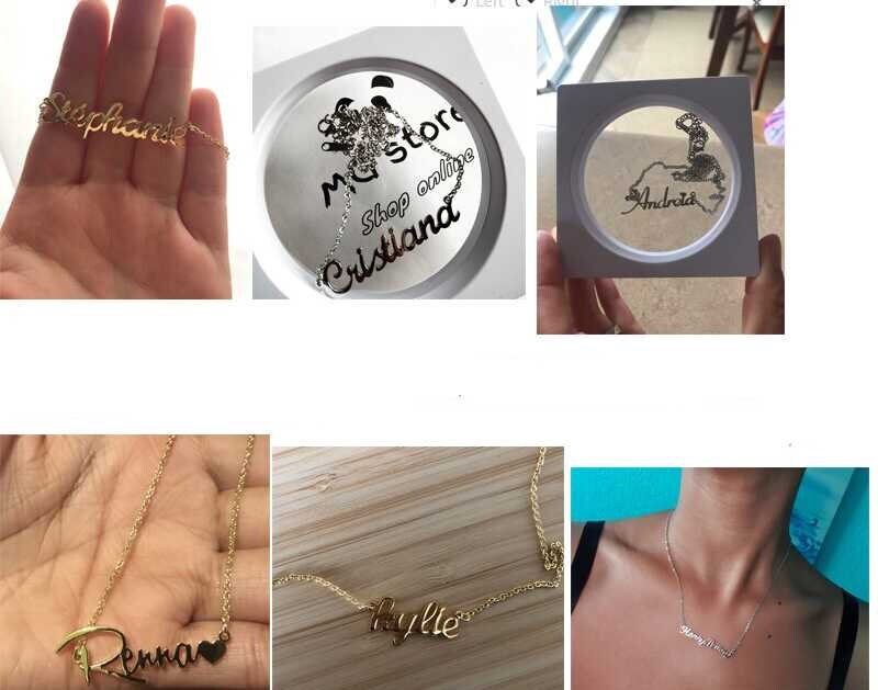 Customized Name Necklaces Gold Stainless Steel Personalized Custom Necklaces Custom Name Necklace Personalized Name Pendants Customized