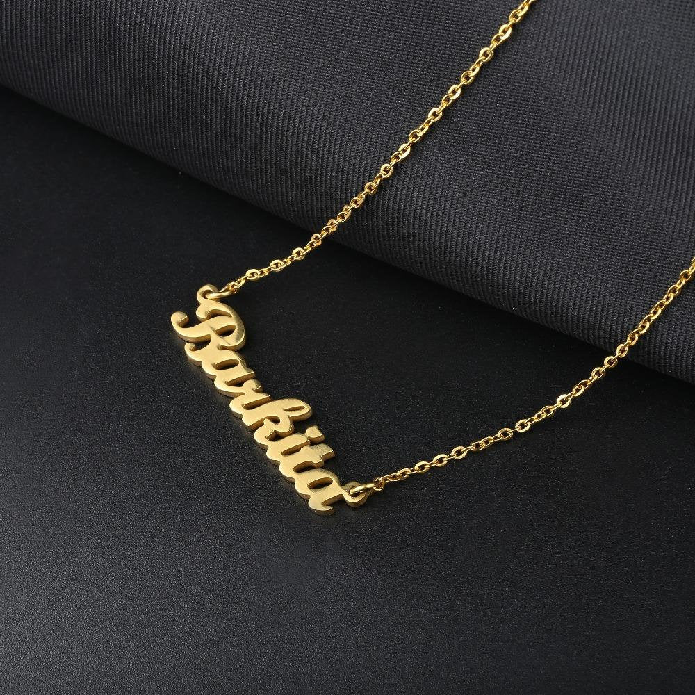 Customized Name Necklaces Gold Stainless Steel Personalized Custom Necklaces Custom Name Necklace Personalized Name Pendants Customized