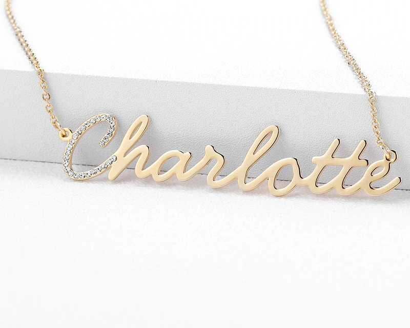 Customize Iced Out Choker First letter in crystal name Necklace For women Hip Hop Necklaces Jewelry Gift Customized Necklaces