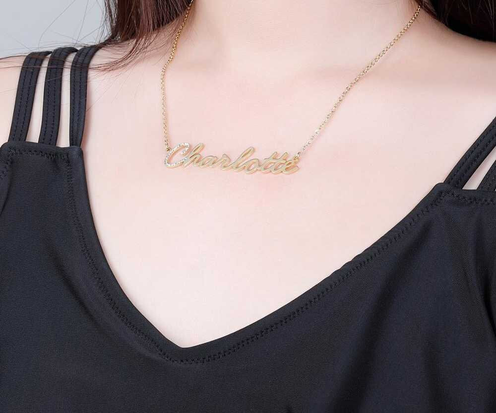 Customize Iced Out Choker First letter in crystal name Necklace For women Hip Hop Necklaces Jewelry Gift Customized Necklaces
