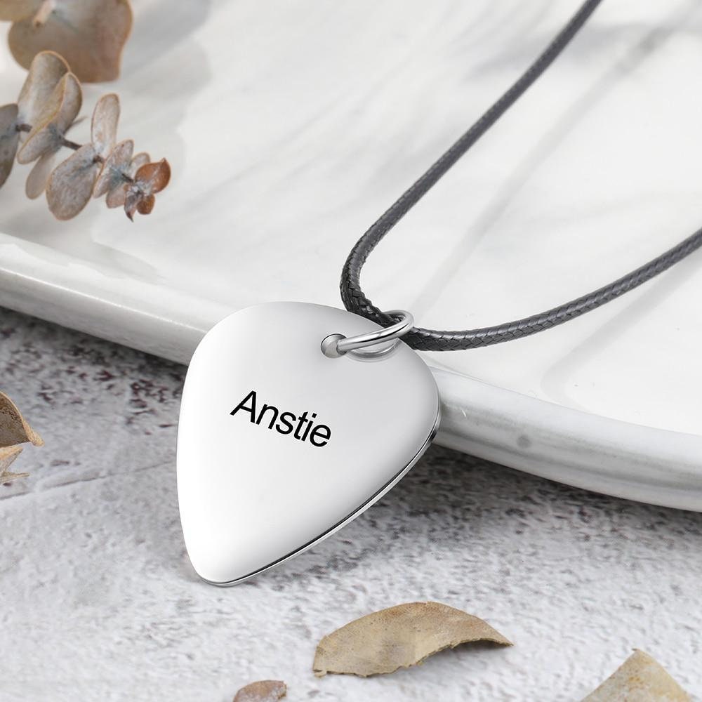 Personalized Custom Engraved Name Pendant Necklace Stainless Steel Black Rope Chain Necklaces for Women Anniversary Gift Customized