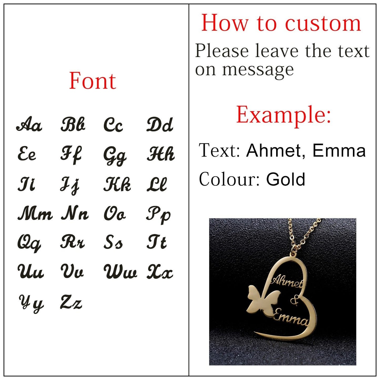 Personalized Name Handmade Fashion Butterfly Heart pendants Custom Name Necklaces Mother's Day gift Gold Silver Choker Jewelry Gift