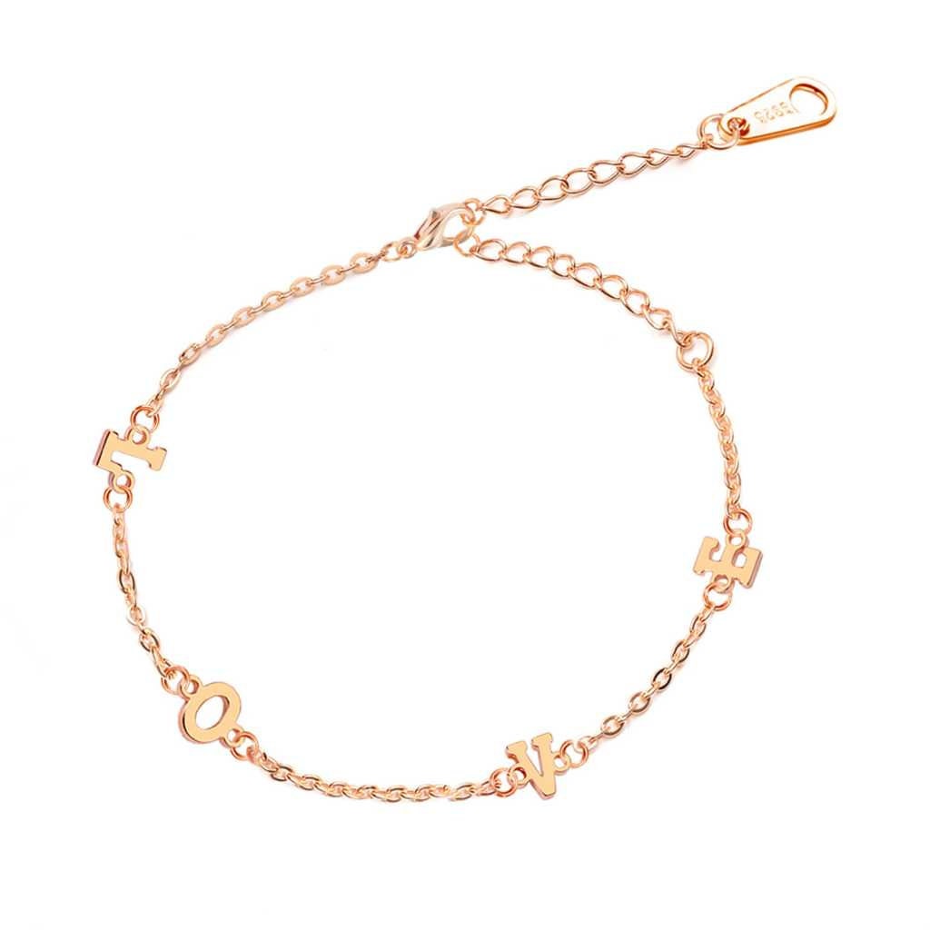 Personalized Name Bracelet Anklet Single letter Customized Simple And Unique Letter Jewelry Stainless Steel Girl Women Gift Customized