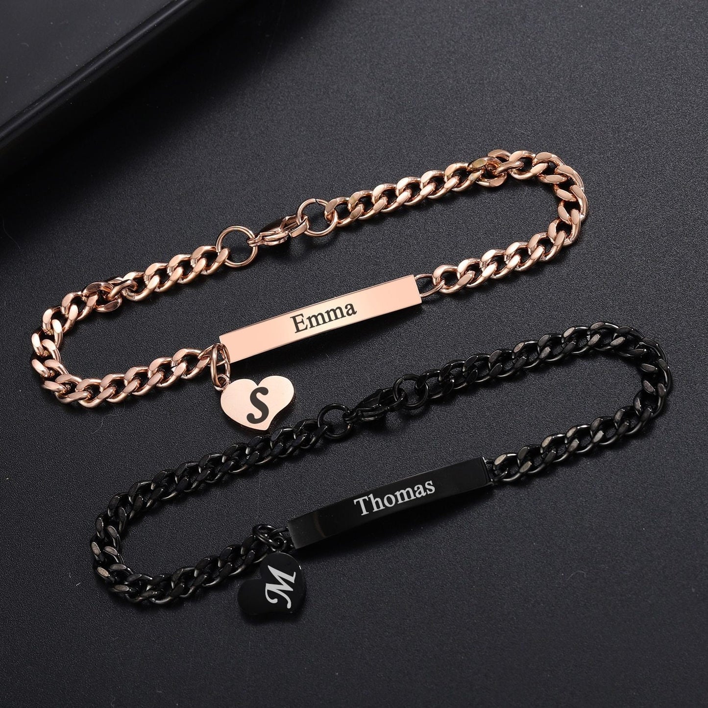 Custom Name Bracelet Personalized Baby Bracelet Stainless Steel Jewelry Engraved Name Love Message Gift For Women Kids Jewelry Customized