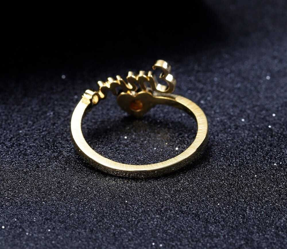Personalized Name Rings Gold Heart Spiral Ring For Women High Quality Stainless Steel Men Jewelry Not Fade For Women Customized Rings