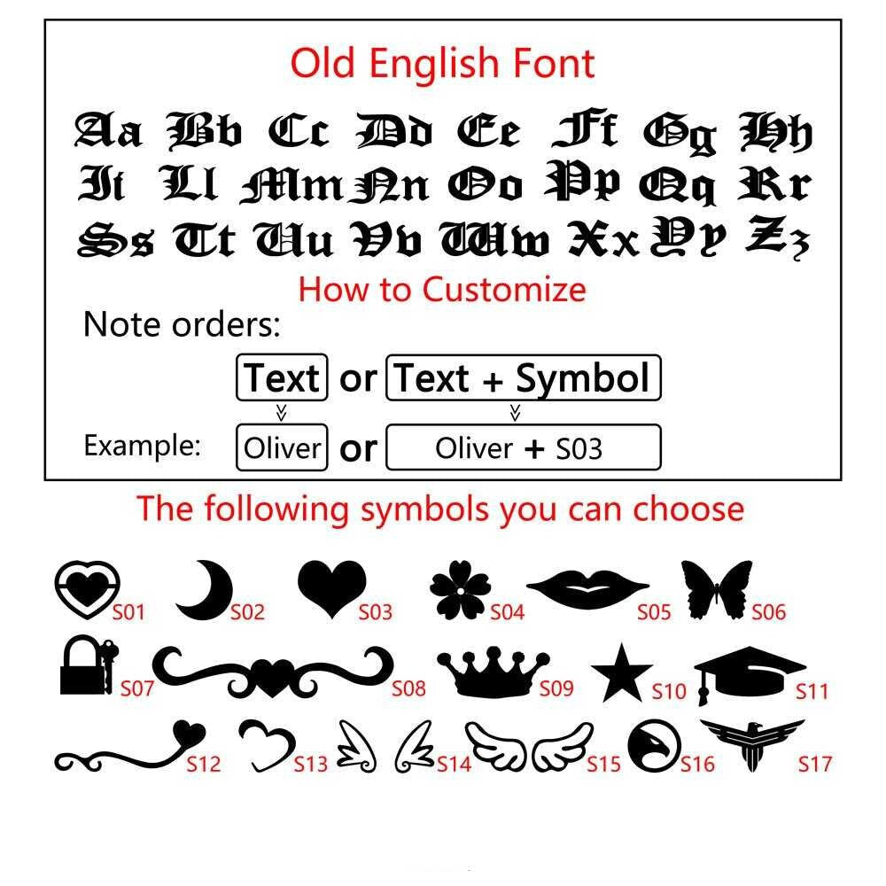 Personalized Old English Choker Custom Necklace Name letter Gothic Delicate Choker Chic Jewelry Fascinating For Women Customized Necklaces