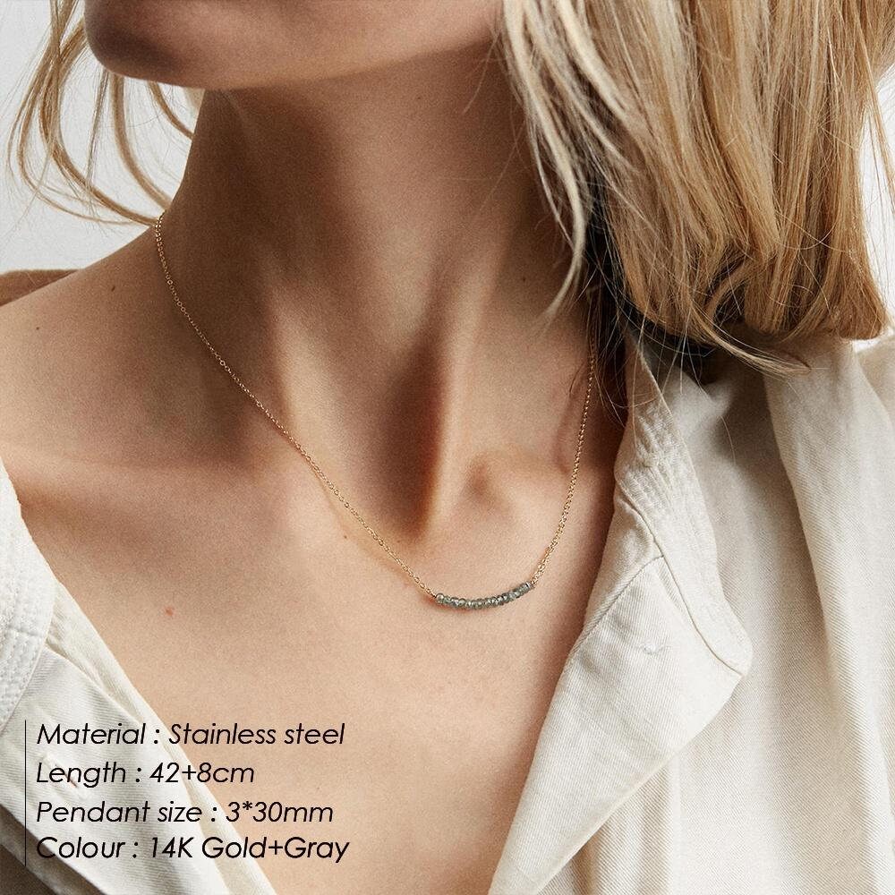 Crystal Necklace, Layered Necklace, Necklace Set, Necklace for Women, Fine Necklace, Trendy Jewelry, Gold Necklace, Silver Necklace, Silver