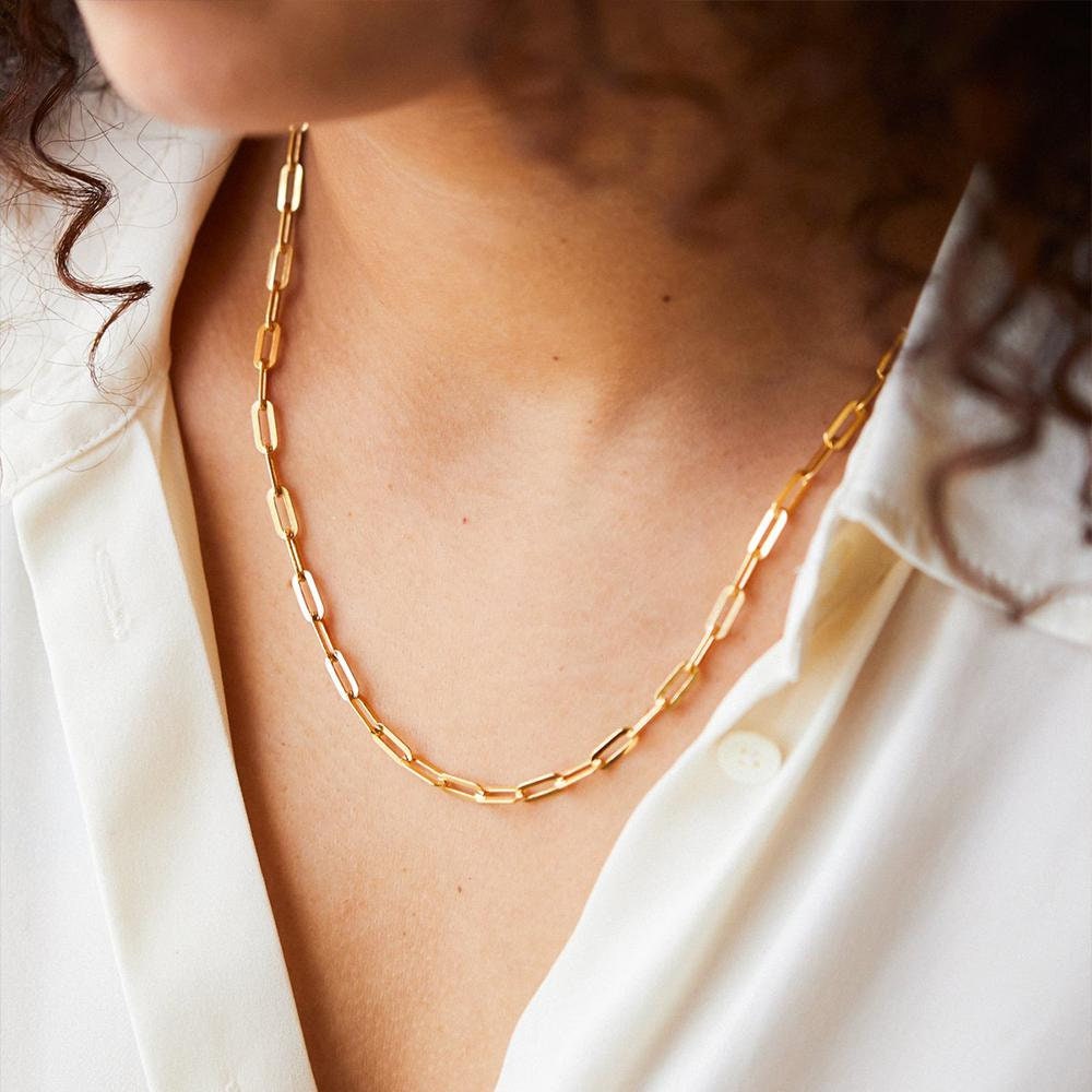 Fashion Necklace, Jewelry for Women, Silver Necklace, Gold Necklace, Flat Snake Chain, Bone Chain, Chain Choker, Necklace for Women, Paper