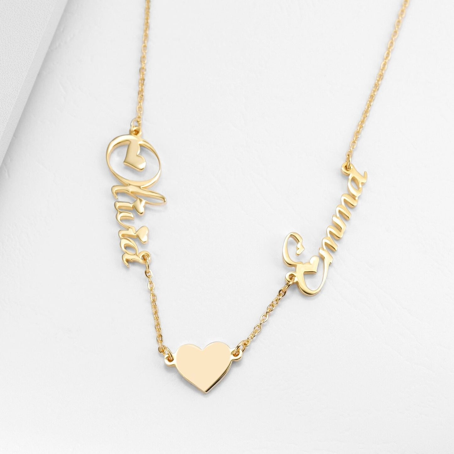 Fashion Custom Name Heart Symbol Necklace Stainless Steel Pendants Statement Personalized Choker For Women Gift Gold Jewelry Customized