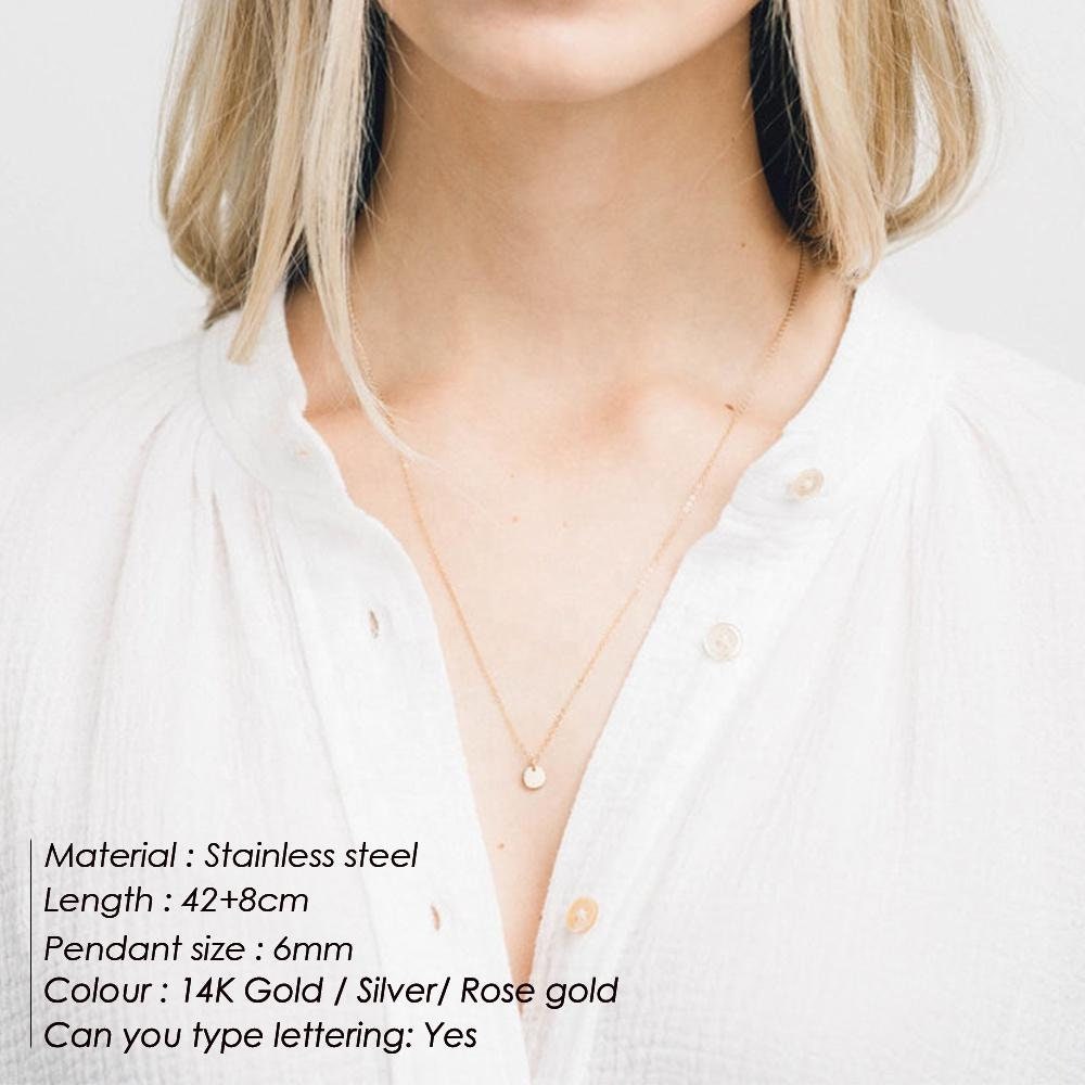 Double Layered, Necklace Pendant, Necklace for Women, Gold Plated, Cuban Link, Chain Coin, Charm, Necklace Set, Minimalist Jewelry, Trendy