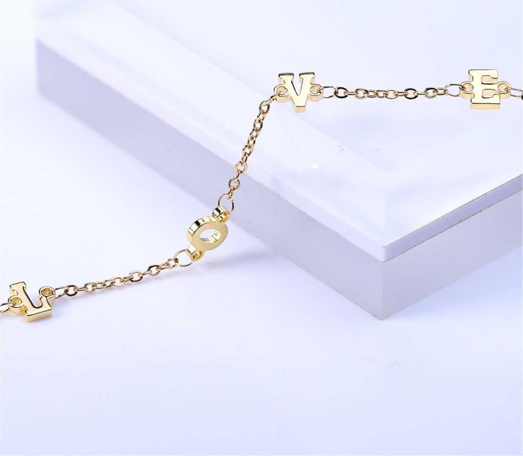 Personalized Name Bracelet Anklet Single letter Customized Simple And Unique Letter Jewelry Stainless Steel Girl Women Gift Customized