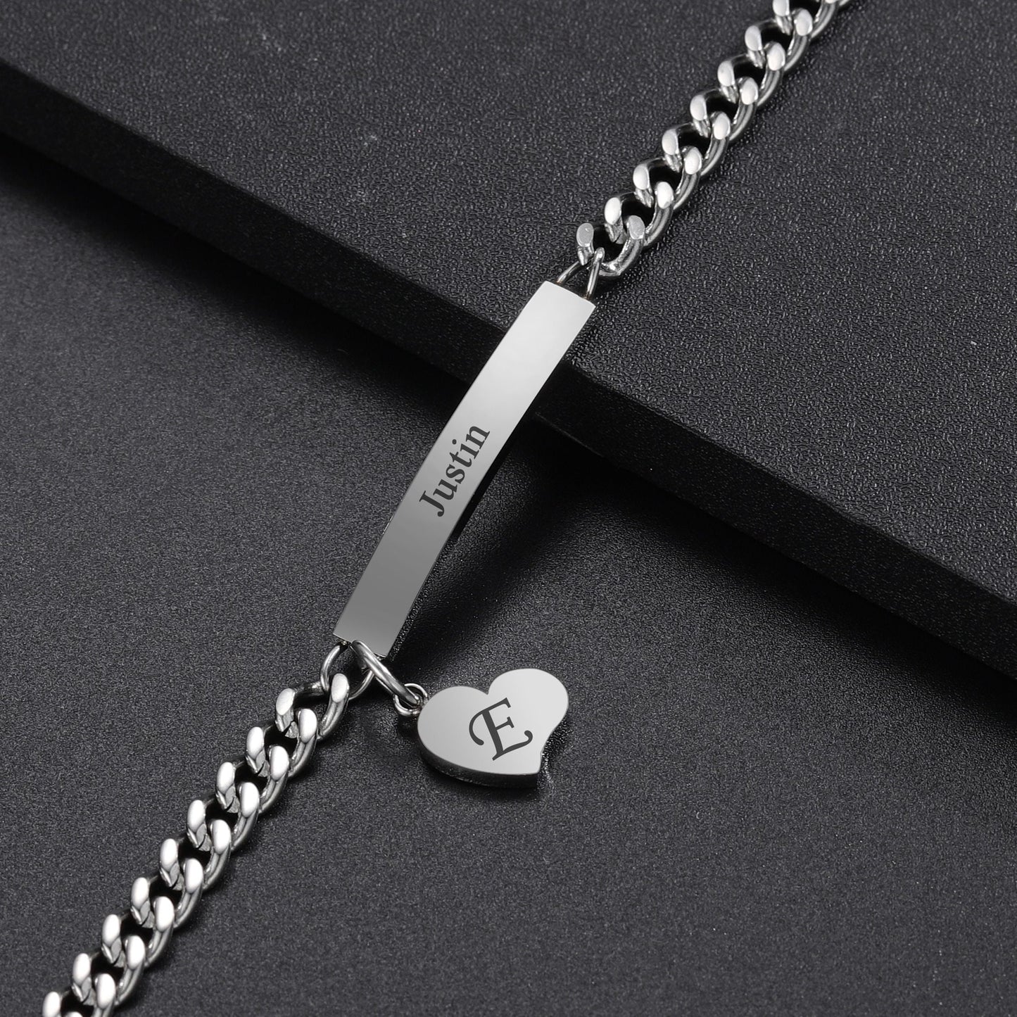 Custom Name Bracelet Personalized Baby Bracelet Stainless Steel Jewelry Engraved Name Love Message Gift For Women Kids Jewelry Customized