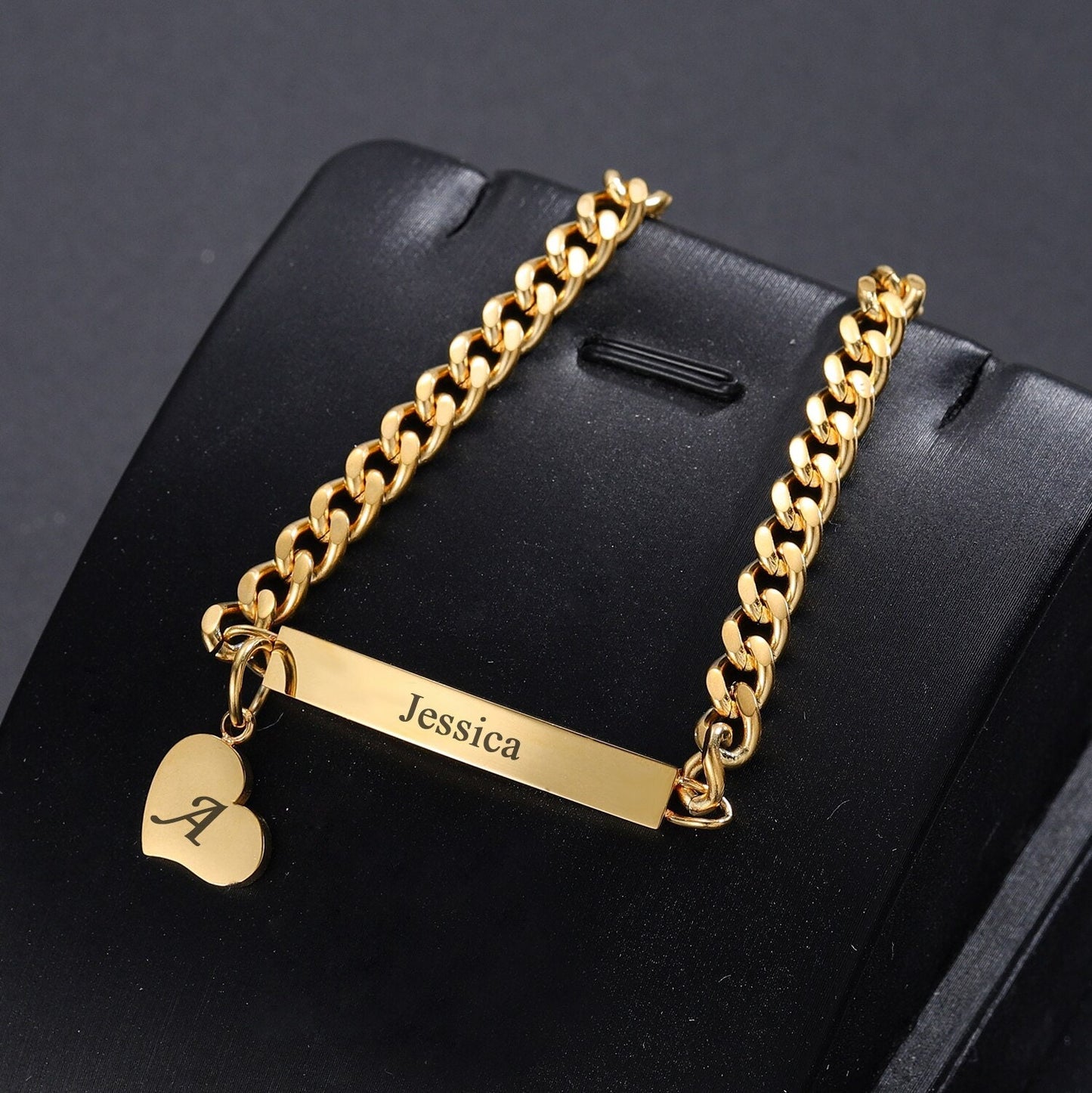 Custom Name Bracelet Personalized Baby Bracelet Stainless Steel Jewelry Engraved Name Love Message Gift For Women Kids Jewelry Customized