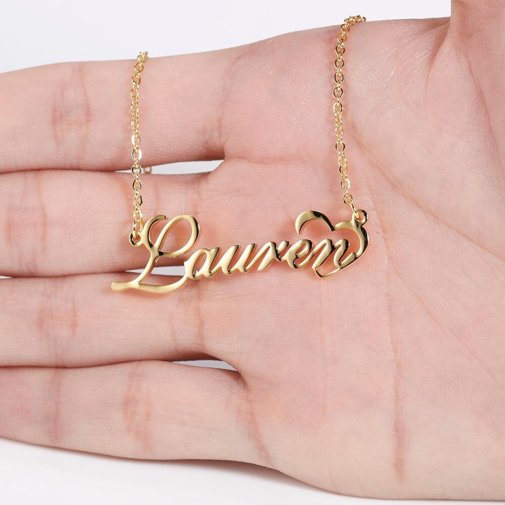 Custom Personalized Name Choker Gold Handwriting Signature Customized Romantic Gift Stainless Steel Necklace Customized Necklaces