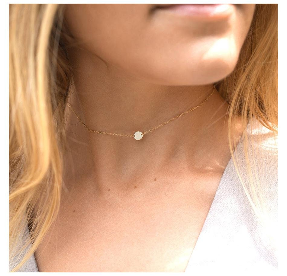 Hollow Circle Necklace, Circle Pendant, Trendy Jewelry, Dainty Necklace, Necklace for Women, Fashion Charms, Pendant Necklace, Trendy