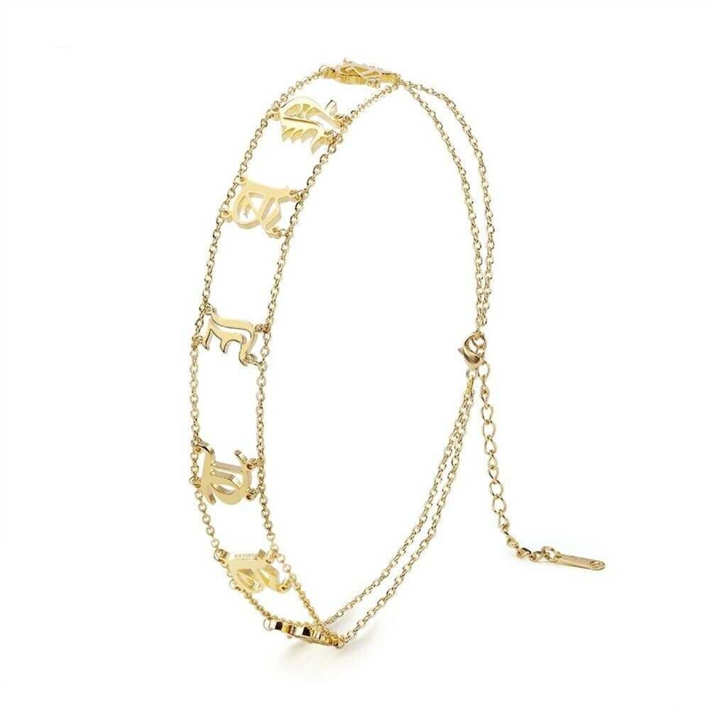 Personalized Old English Choker Custom Necklace Name letter Gothic Delicate Choker Chic Jewelry Fascinating For Women Customized Necklaces
