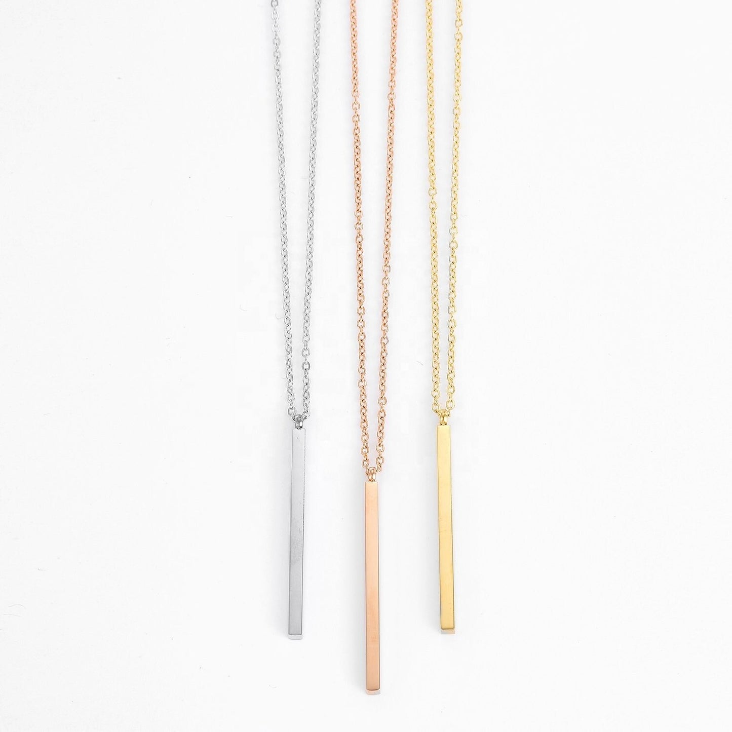 Thin Chain, Cuban Link, Chain Necklace, Trendy Jewelry, Gold Necklace, Silver Necklace, Bar Pendant, Women Necklace, Necklace for Women,