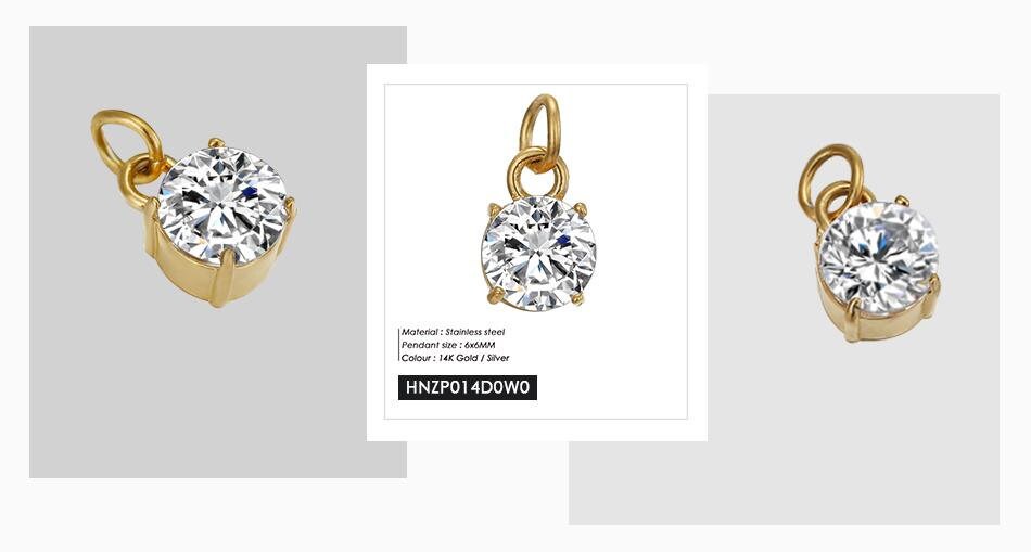 Heart Pendant, Zircon Charm, Charms for Women, Women Necklace, Gold Necklace, Silver Necklace, Fashion Jewelry, Jewelry for Women, Girl