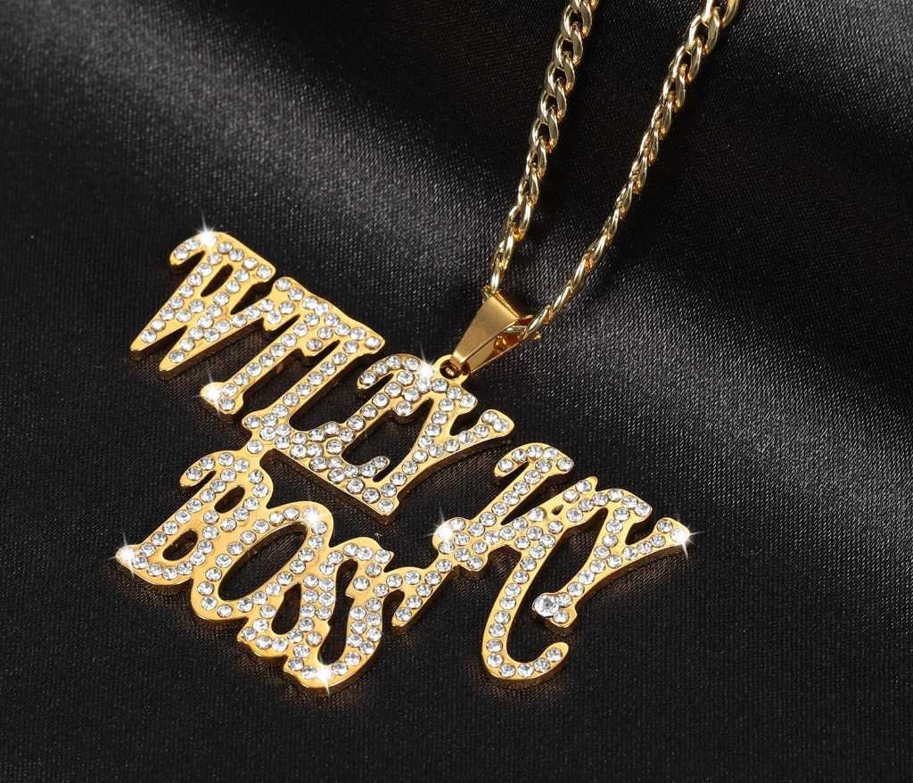 Personalized Zirconia Double Name Necklace Custom Iced Out Nameplate Necklace Cuba Chain Men Hip Hop Pendants Jewelry Women Gift Customized