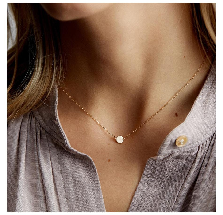 Hollow Circle Necklace, Circle Pendant, Trendy Jewelry, Dainty Necklace, Necklace for Women, Fashion Charms, Pendant Necklace, Trendy