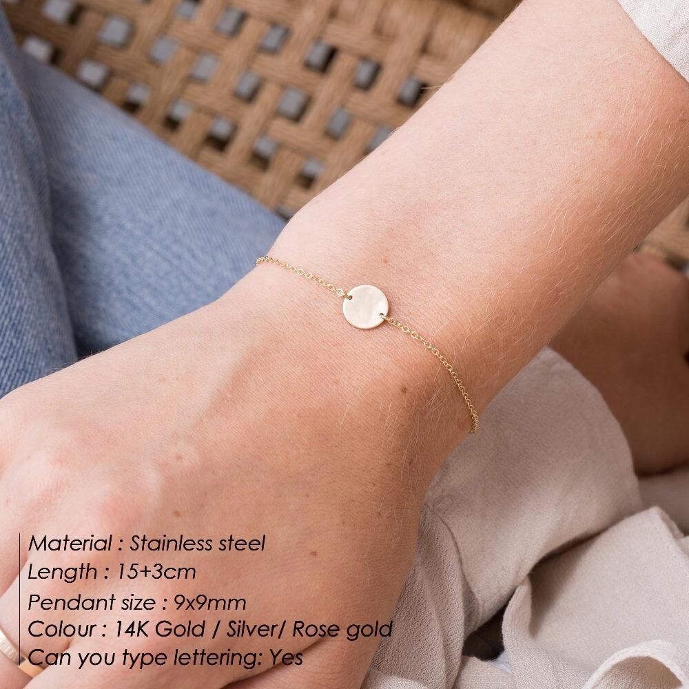 Custom Women, Bracelets for Women, Customized Charms, Cuban Link, Women Bracelet, Minimalist Charm, Women Jewelry, Trendy Jewelry, Gold