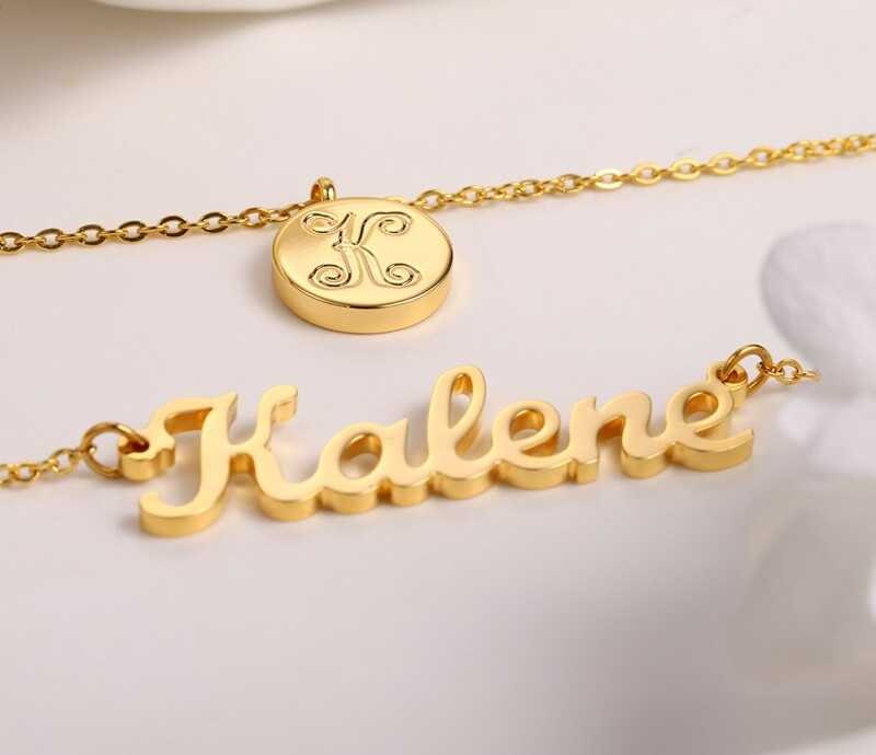 Custom Name Necklace Personalized Women's Pendant Stainless Steel Jewelry Fashion Silver Chain Birthday Gifts For Women Customized Necklaces