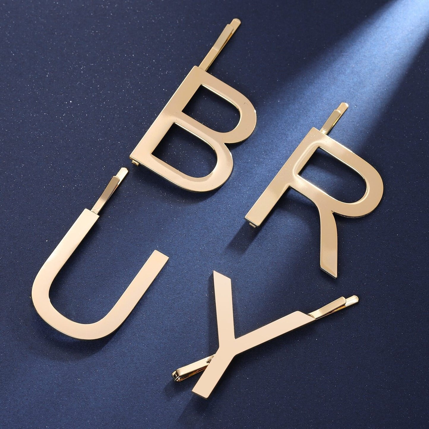 Custom Letter Hair Clips Girls Charm Initials Letter Jewelry Personality Stainless Steel Hair Clips Best Gift Styling Tool Customized