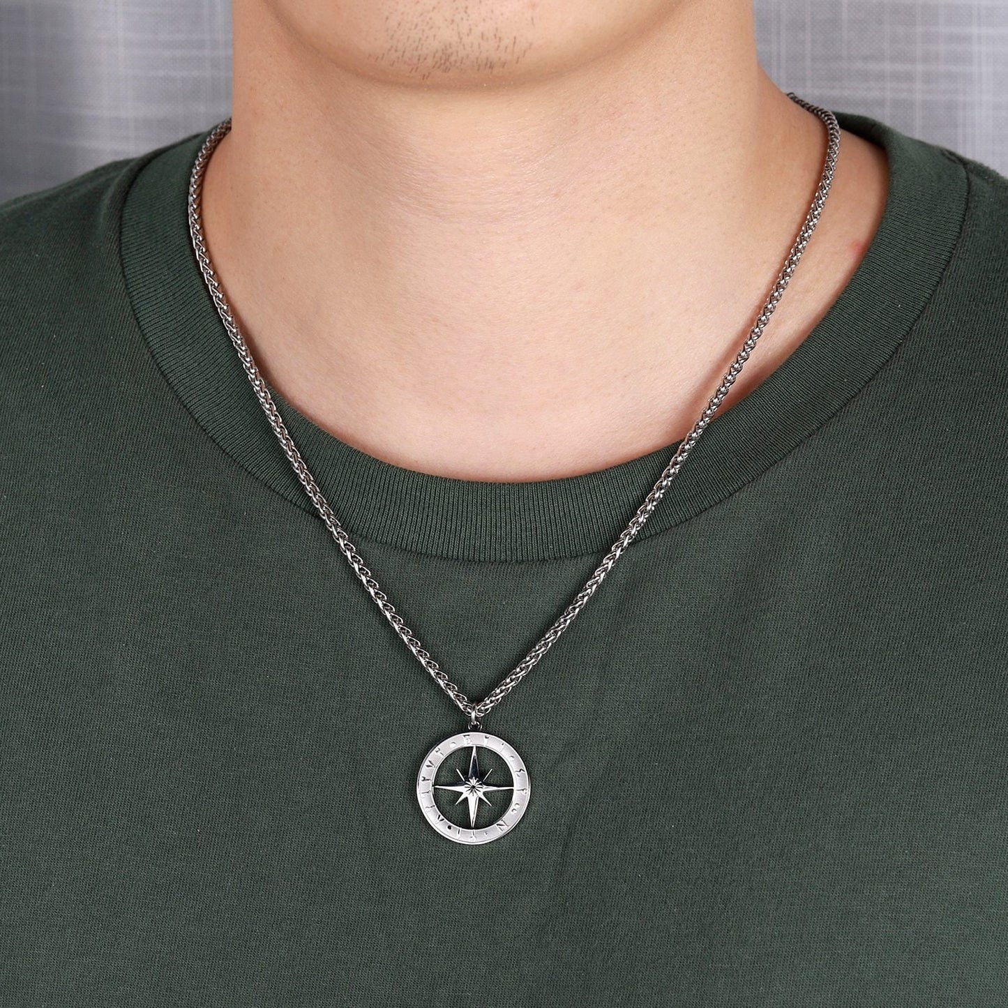 CAVE OF HIRA Coordinates Necklace For Men Muhammed Gold Muslim Religion Jewelry Spirit Prayer Allah Pendants Customized Necklaces
