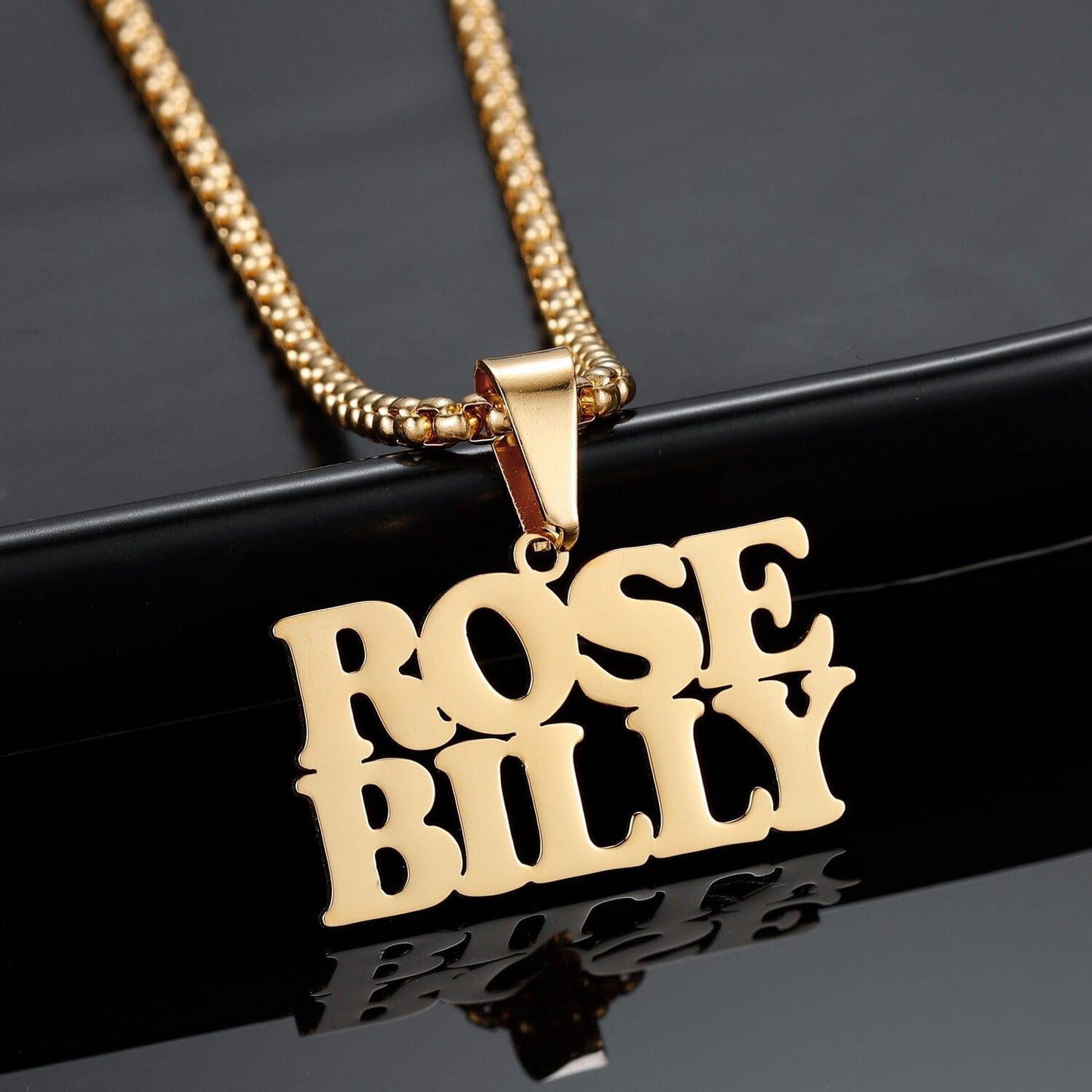 Custom Double Name 18K Gold Plated Nameplate Stainless Steel Jewelry Personalized Names Gold Chain Women Necklace Gift Customized Necklaces