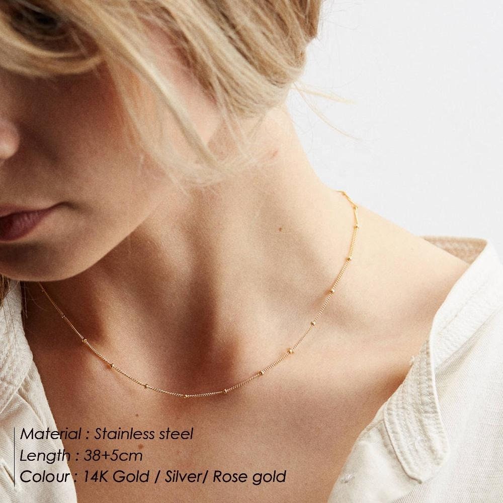 Double Layered, Women Necklace, Cute Pendant, Necklace for Women, Gold Necklace, Silver Necklace, Cuban Link, Chain Choker, Coin Pendant,
