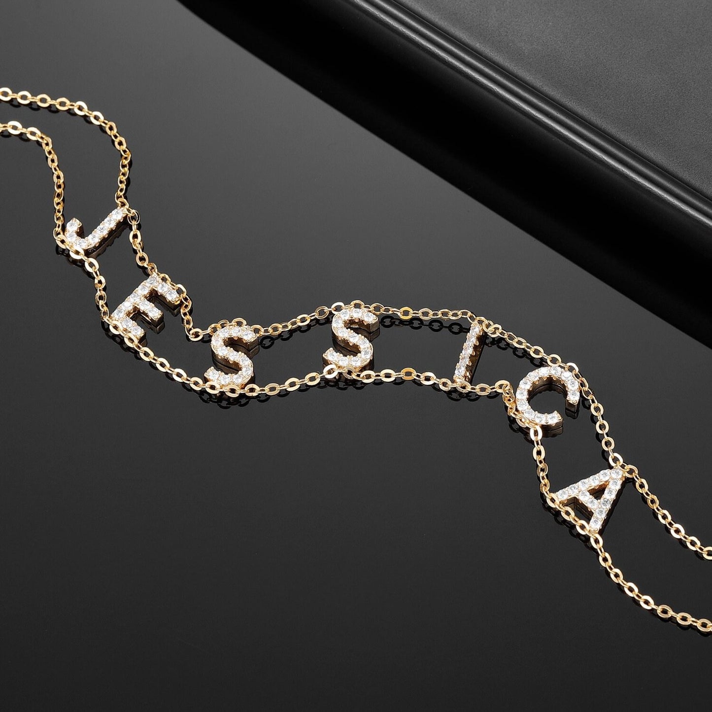 Custom Name Choker Necklace For Women Initial Name Personalized Double Letter Gothic Names Necklace Jewelry Gift Customized Necklace