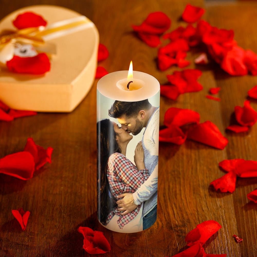Personalized Photo Pillar Candles Custom Logo Candles Luxury Gift Photo Candle Customized Gift Home Decor Wedding Gift Anniversary Gift
