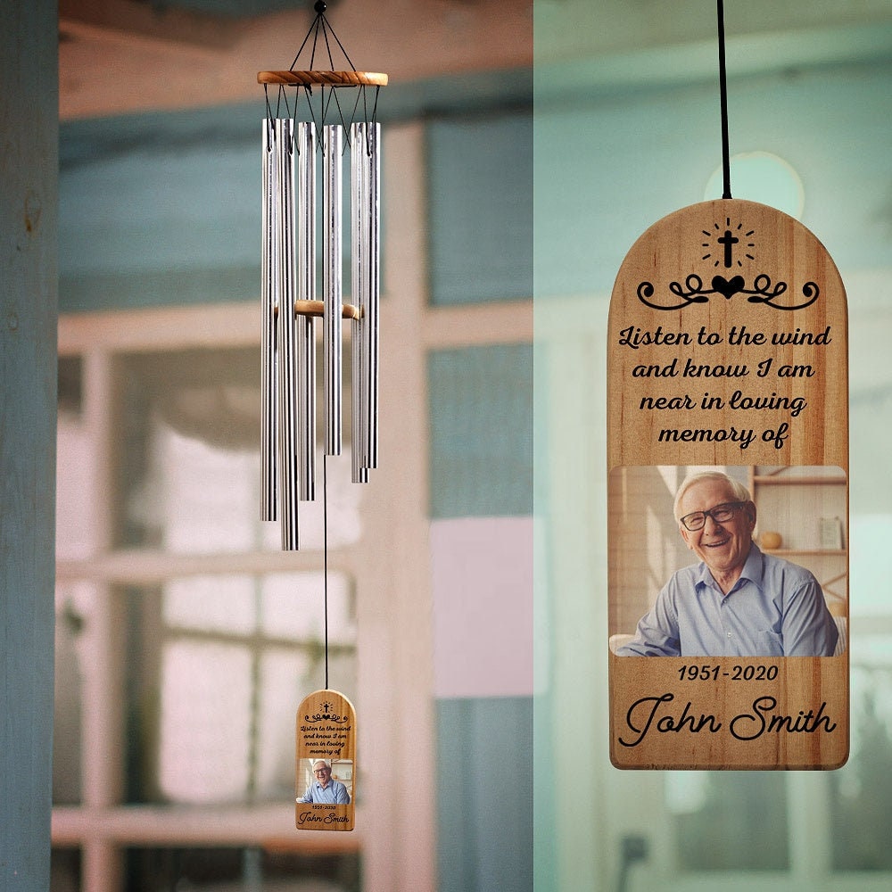 Personalized Wind Chimes Memorial Tribute Craft Supplies DIY Wind chimes Wind Chime Custom Garden Ornaments For Gift