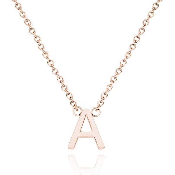A To Z Initial Letter Personalized Necklaces Stainless Steel Initial Name Necklace For Men Women Personalized Gift Mother's Day Gift Unisex