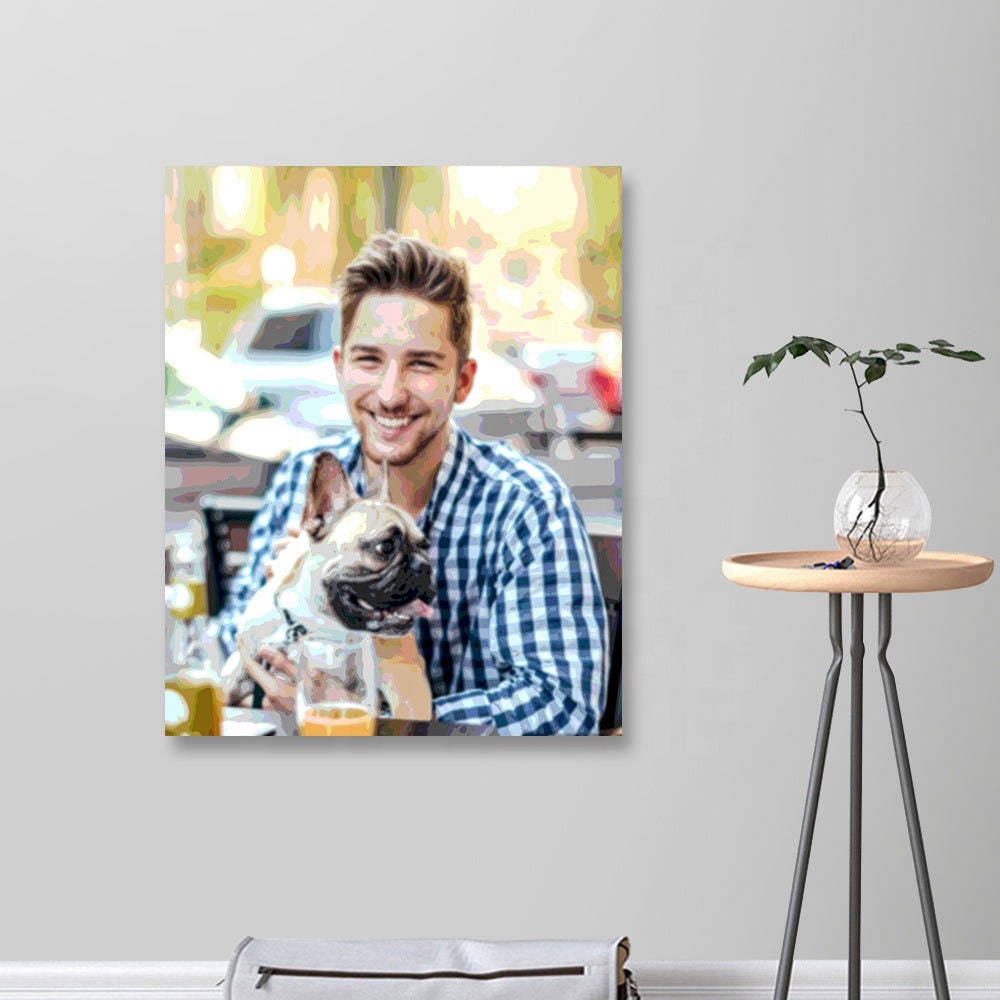 Personalized Colorful Canvas Art Printing Paint By Numbers Wall Art Abstract Oil Painting DIY Digital Wall Painting Print On Canvas House