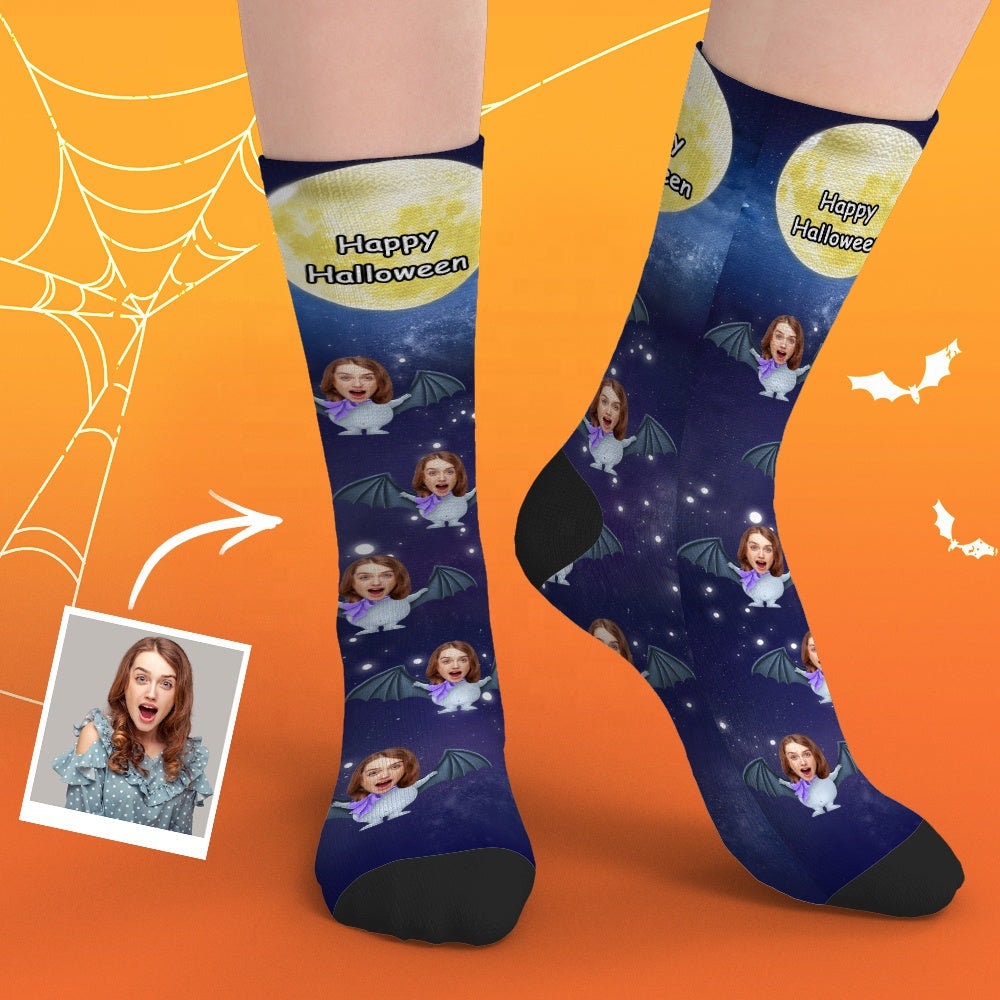 Custom Socks Funny Kids Men Women Halloween Socks For Family Gifts Personalized Sock Custom Printed Socks Valentine Gift Funny faces on