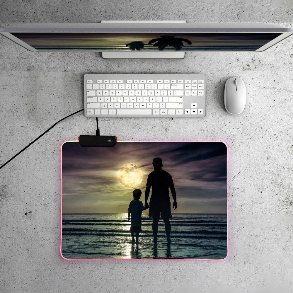 Personalized Photo Printed Mouse Pad Cartoon Mouse Pad Custom Logo Glowing Mouse Pad RGB Rubber Custom Picture Mouse Pad Customized Logo