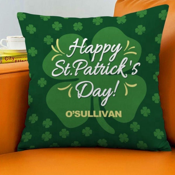 Personalized St Patrick's Day Customize St Patrick's Day Pillow With Cover St.