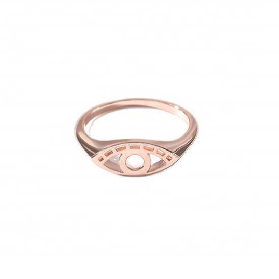 Eye Ring Statement Ring Gold Ring Evil Eye Ring Female Rings Simple Hollow Metal Hollow Eye Ring Jewelry Gift for Her Anniversary Wedding