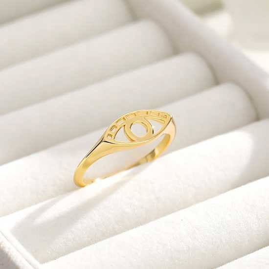 Eye Ring Statement Ring Gold Ring Evil Eye Ring Female Rings Simple Hollow Metal Hollow Eye Ring Jewelry Gift for Her Anniversary Wedding