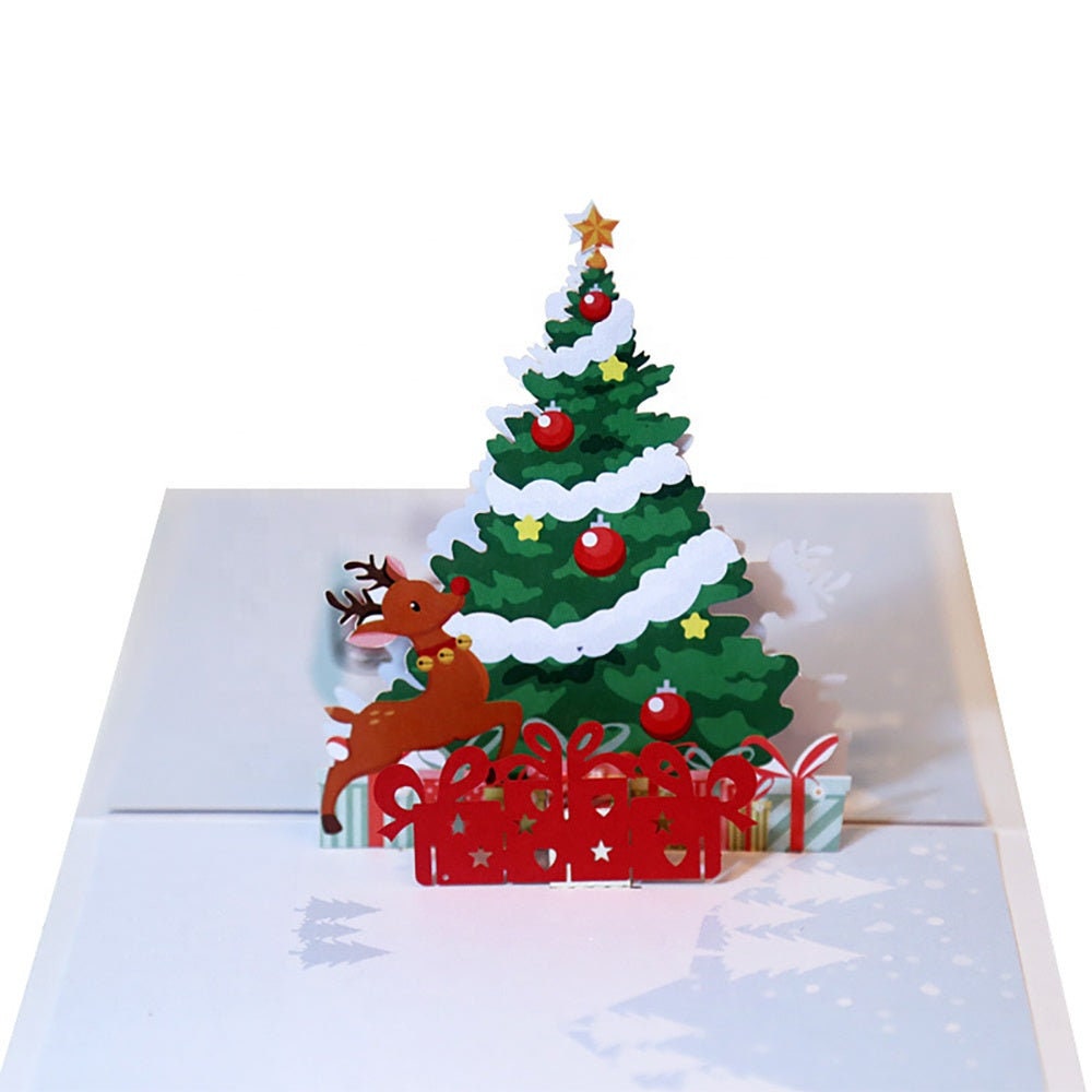 Greeting Card 3D Christmas Gift Greeting Cards Tree Merry Christmas Card Gift For Him Funny Pop Up Christmas Tree Card For Her