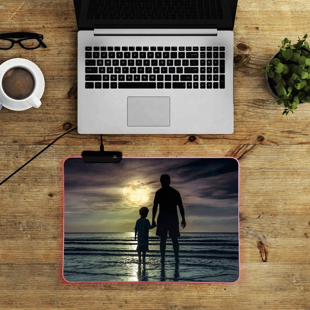 Personalized Photo Printed Mouse Pad Cartoon Mouse Pad Custom Logo Glowing Mouse Pad RGB Rubber Custom Picture Mouse Pad Customized Logo